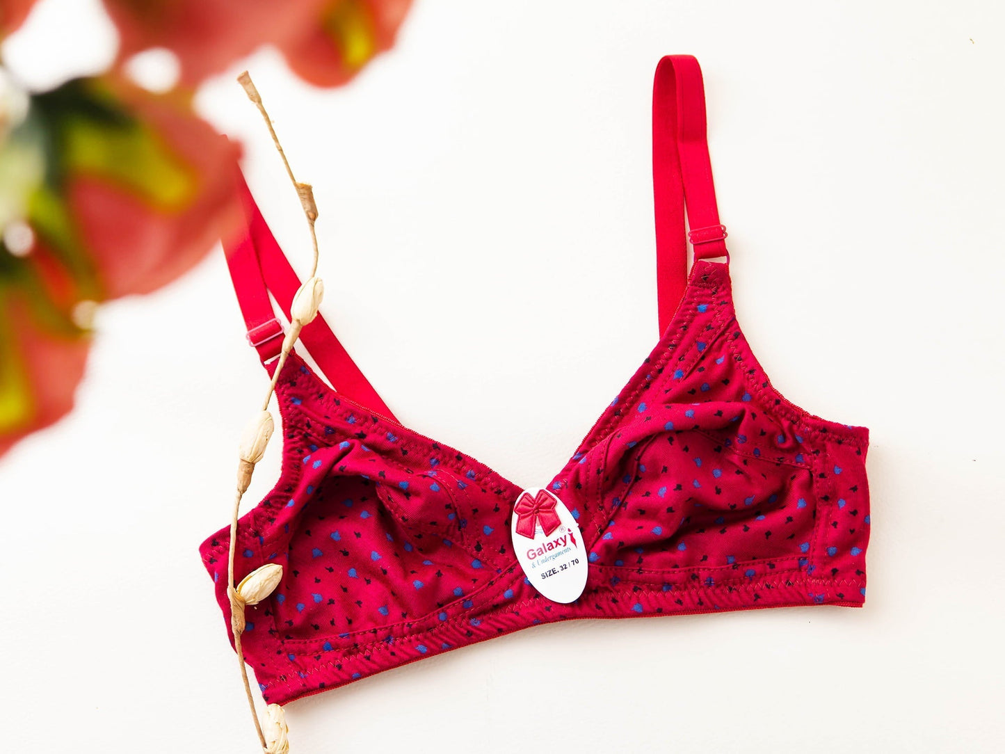 (32-42)b/c. Daily-wear Printed Soft Cotton Bras(030)