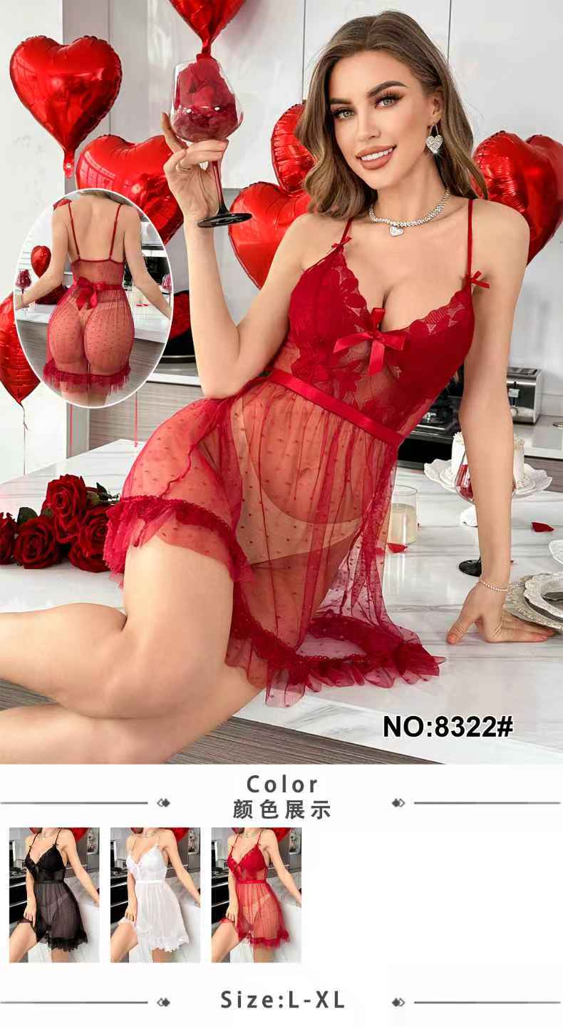 Short Transparent Lingerie For Girls String #NO 8322