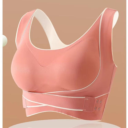 (36-46) Women's Shockproof Gathering Anti-sagging Beautiful Back Fitness Yoga Vest No Steel Ring Bra (055)