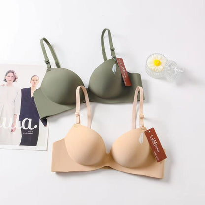 Seamless Feather Design Hand Shape Medium Padded Daily Wear Bra