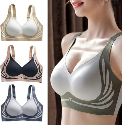 No Rash Seamless Breathable Wireless Push-Up Sports Bra for Women