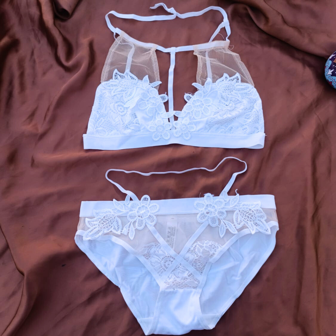 Flower Design Very Elegant  Soft Bra & Underwear Set