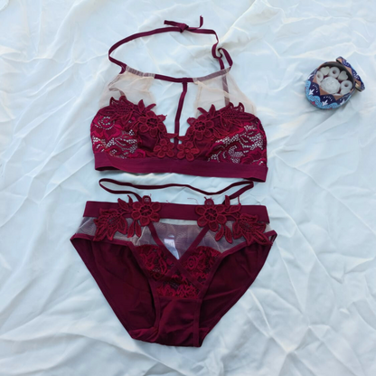 Flower Design Very Elegant  Soft Bra & Underwear Set