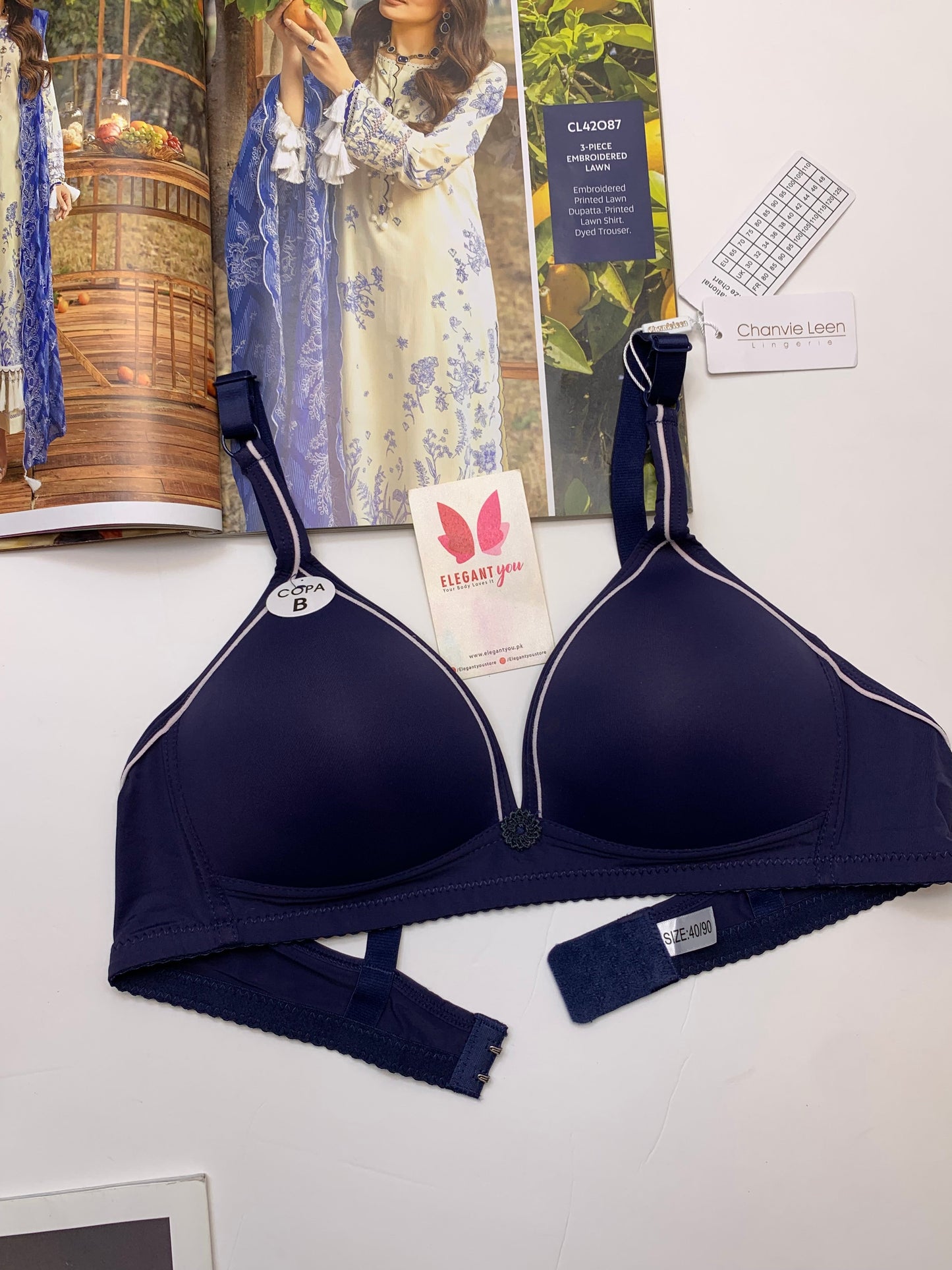 (34-42)B Chanviee Leen Daily wear Thin-Pad Non-Wire Bra [145]