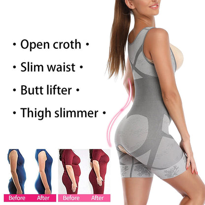 Spanx Full Body Corset Crotch Buckle Body Shaper