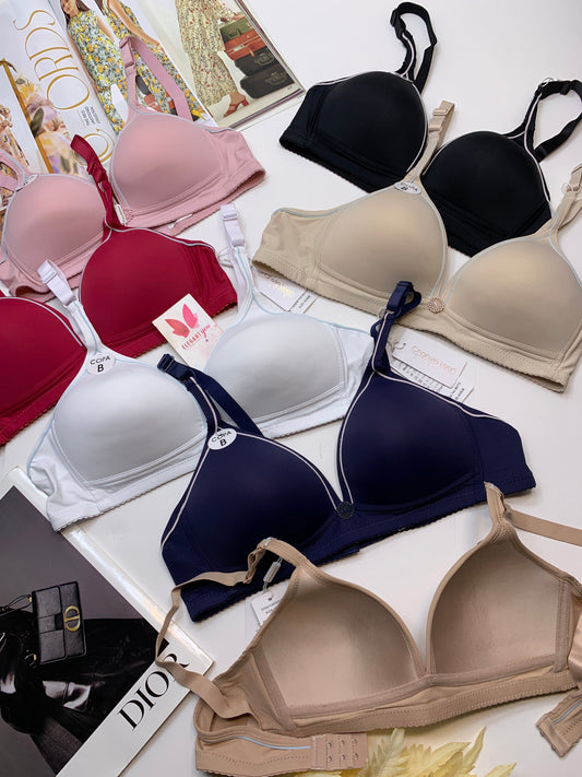 (34-42)B Chanviee Leen Daily wear Thin-Pad Non-Wire Bra [145]