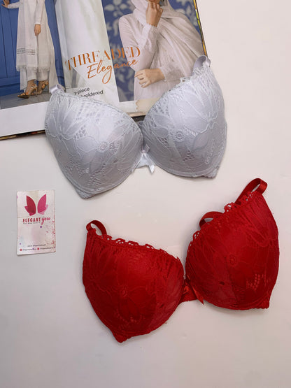 (36-42)B Padded Pushup Fancy Strap Bra (162)