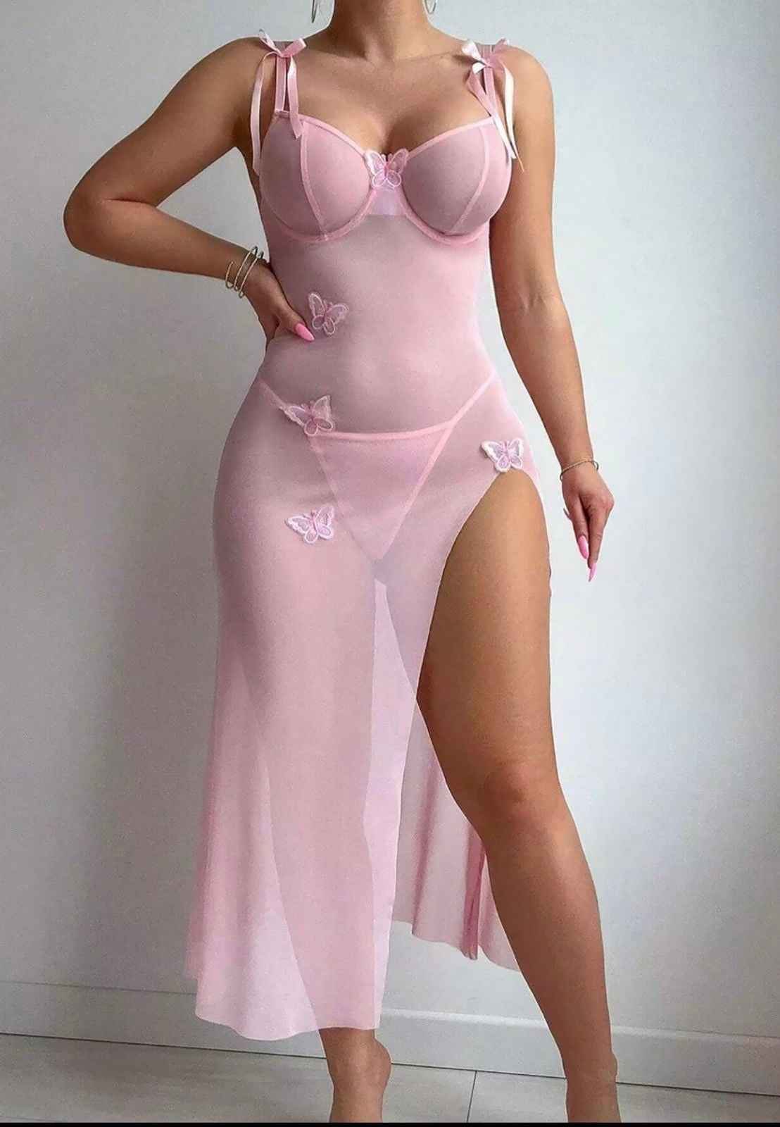 Princess Mesh Butterfly  Long Gown