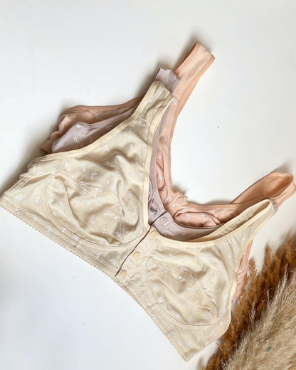 (36-44)b/c Anti Rash Front Button Bra (075-076)
