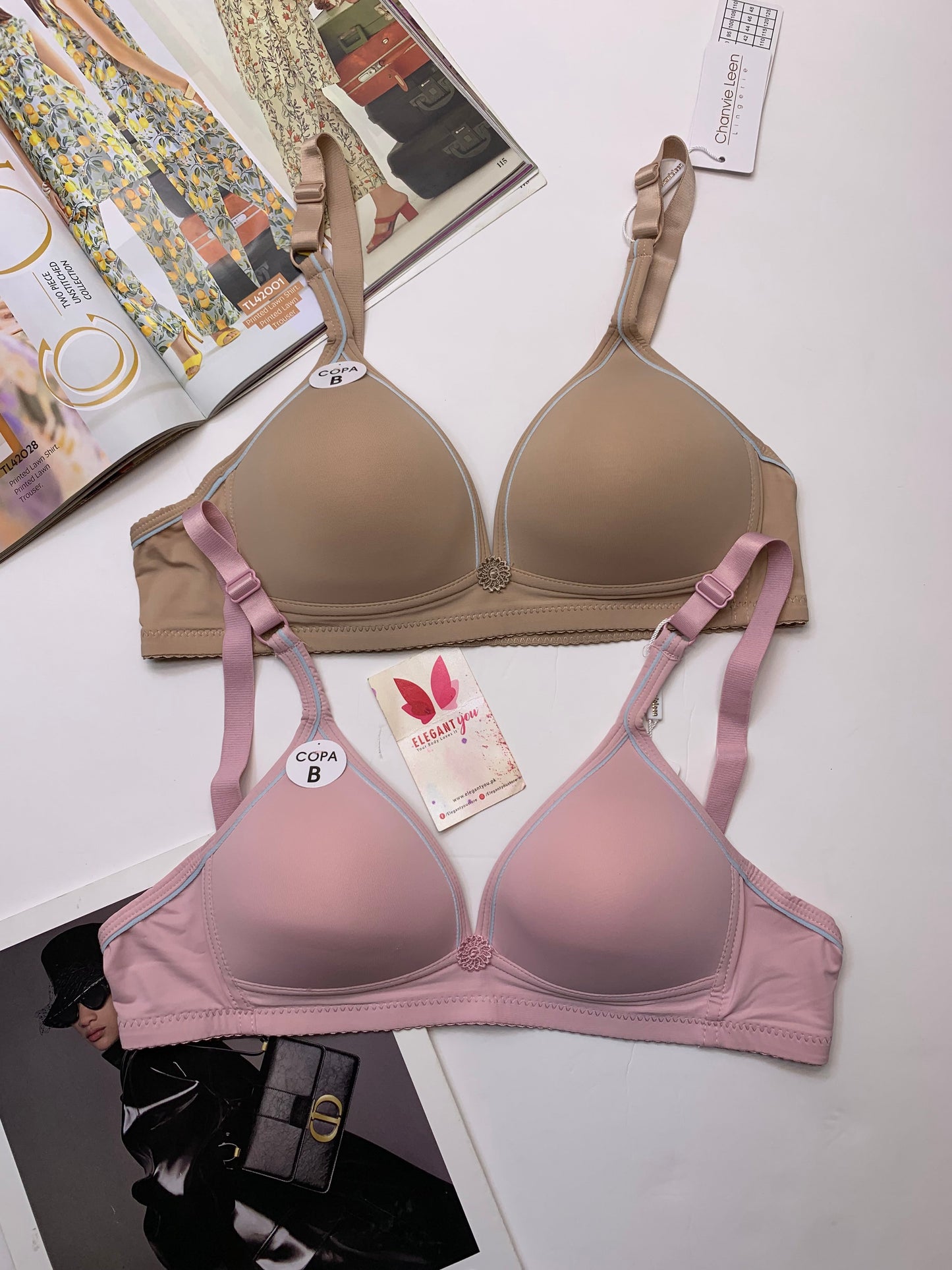 (34-42)B Chanviee Leen Daily wear Thin-Pad Non-Wire Bra [145]