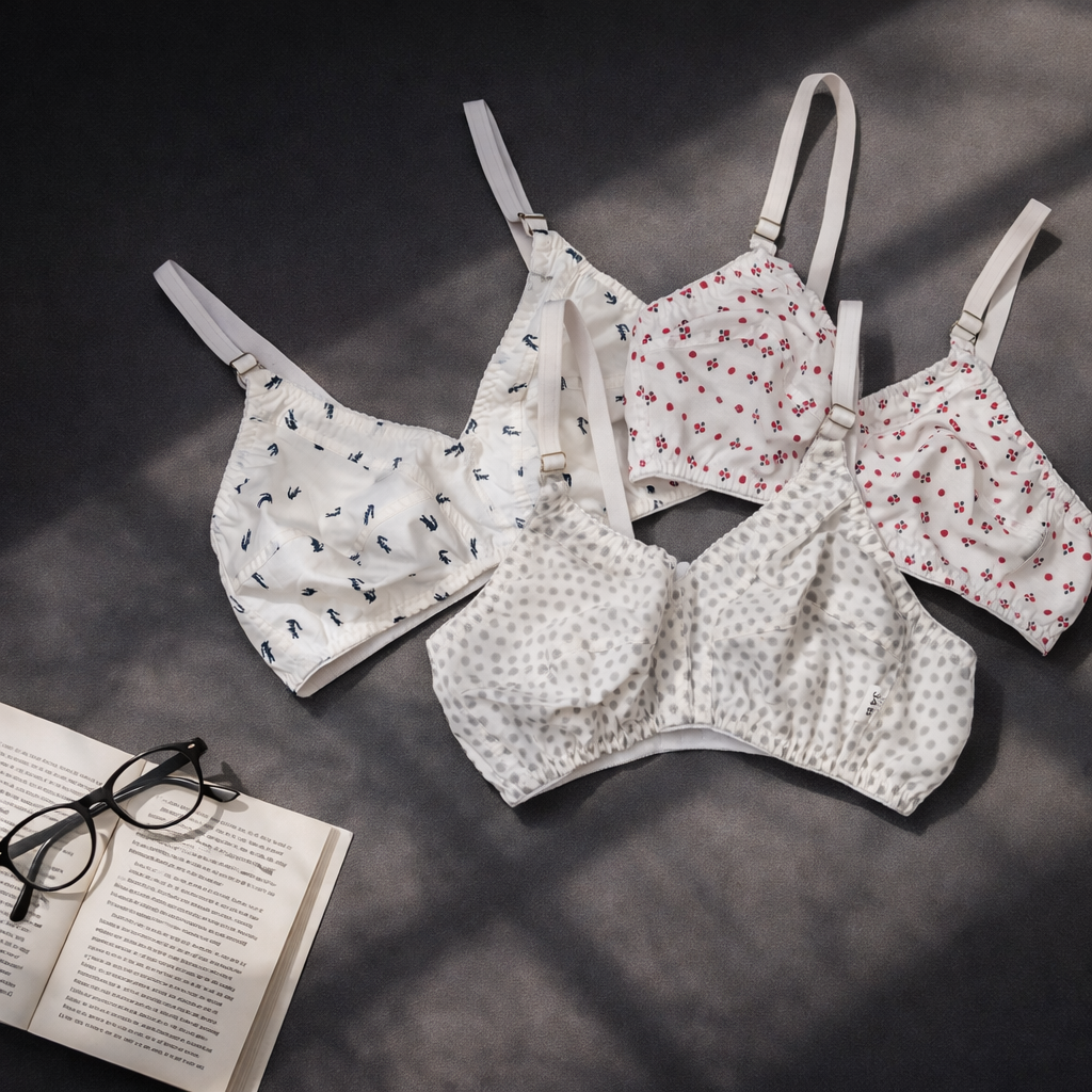 Pack of 3 Xoxo Digital Print Soft Cotton Bra's