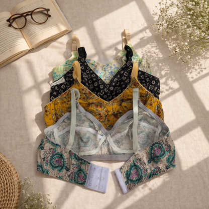 Pack of 4 Xoxo Colorful Lawn Bra's