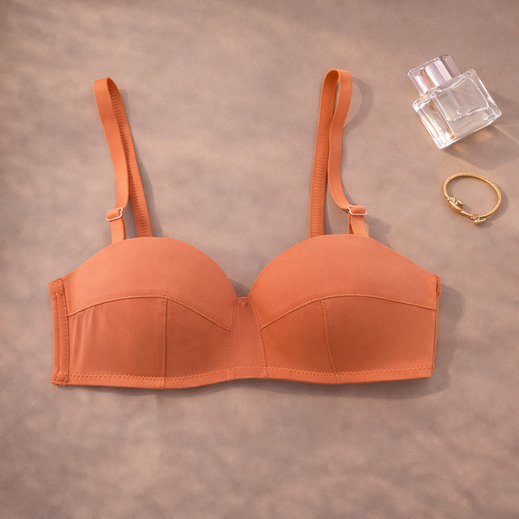 Double Padded Removeable Straps Smooth Pushup  Bra
