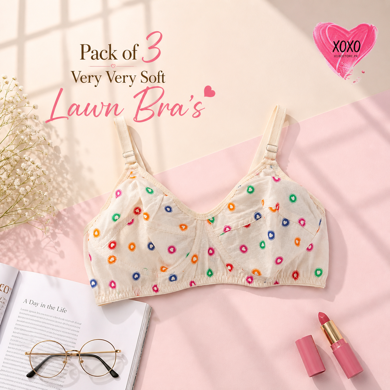 Pack of 3 Very Fine Quailty Lawn Bra's