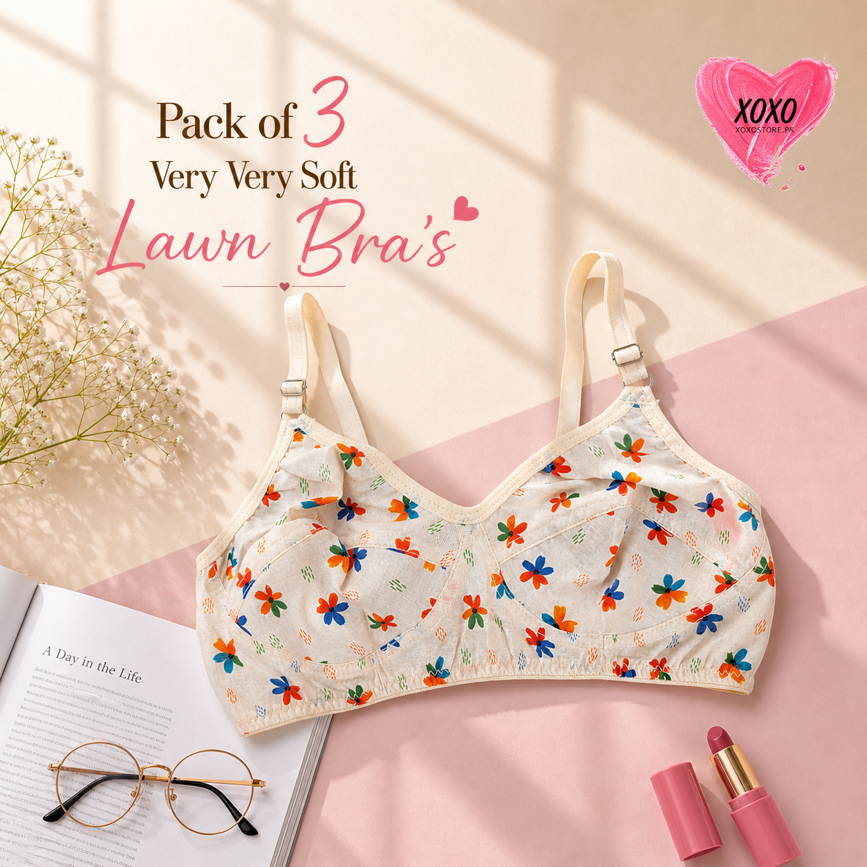 Pack of 3 Very Fine Quailty Lawn Bra's