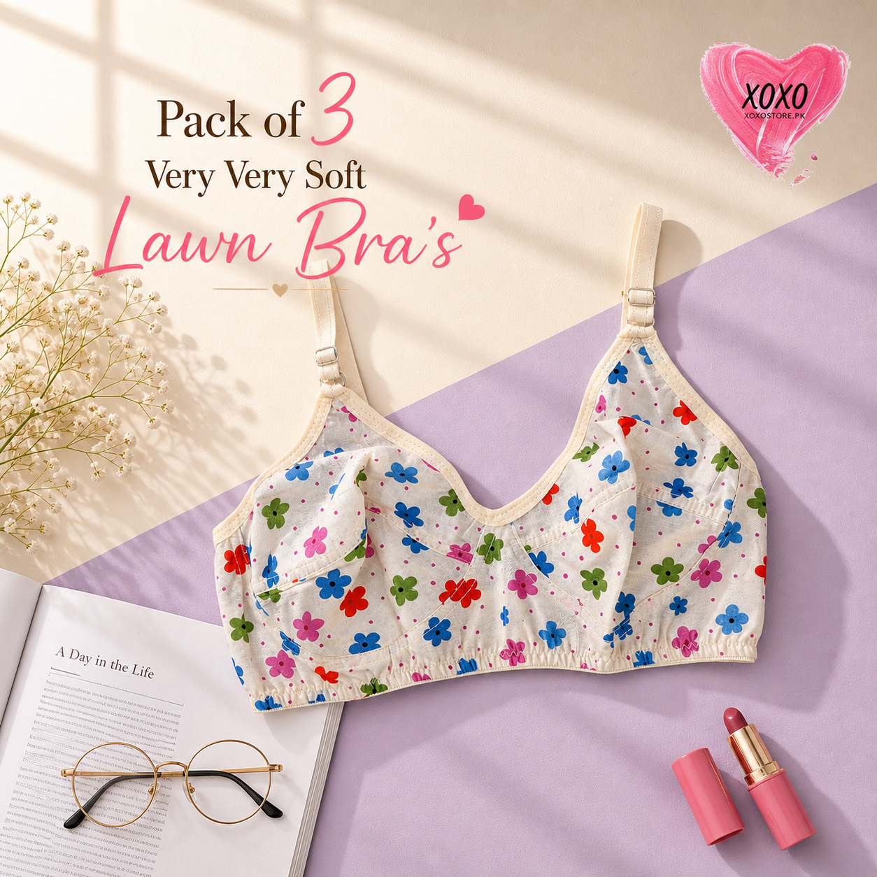 Pack of 3 Very Fine Quailty Lawn Bra's