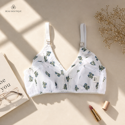 Pack of 4 Xoxo Digital Printed & Simple Cotton Bra's