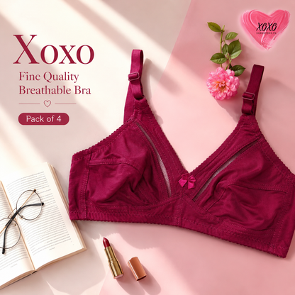 Pack of 4 Xoxo Fine Quailty Breathable Bra