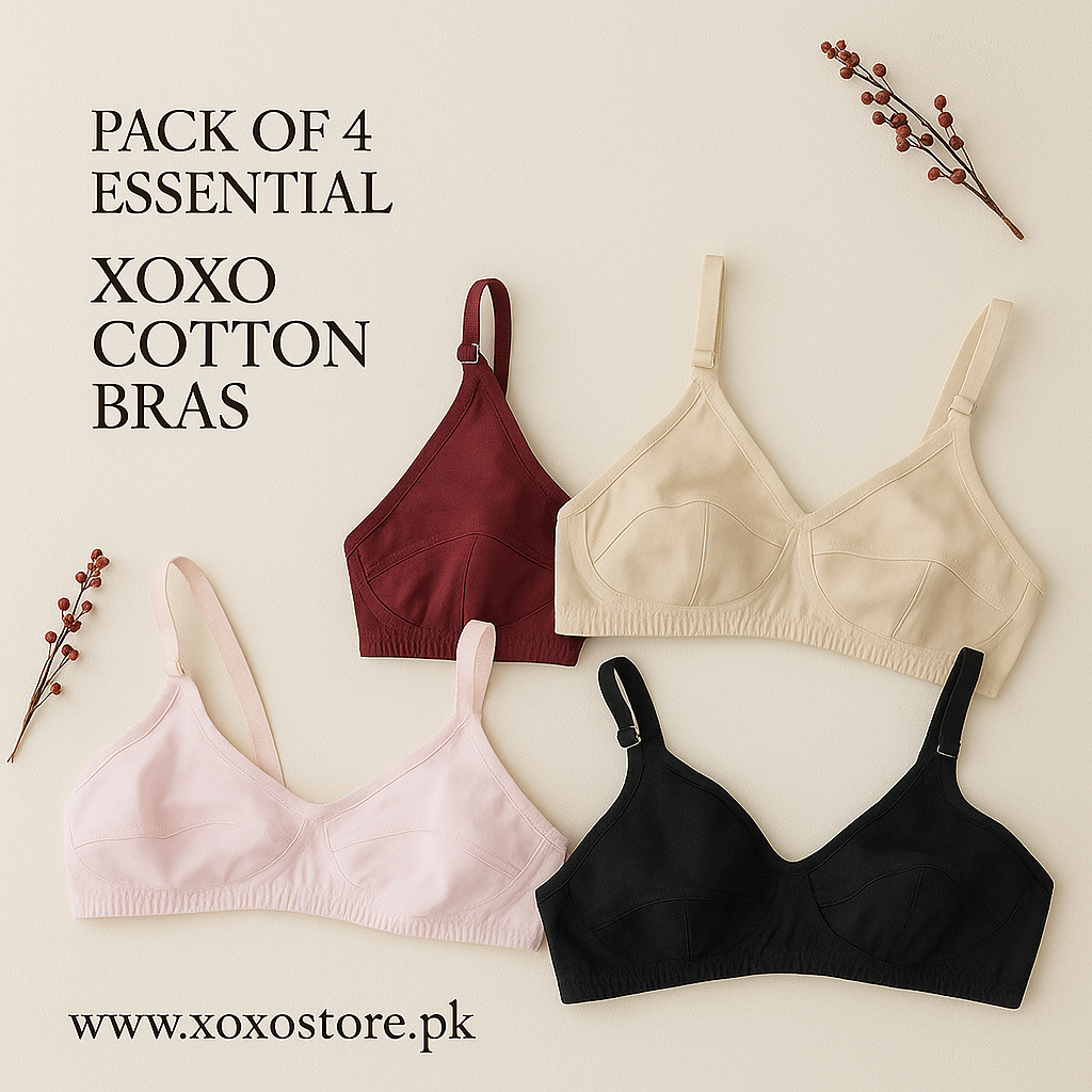 Pack of 4 Essential Xoxo Cotton Bras