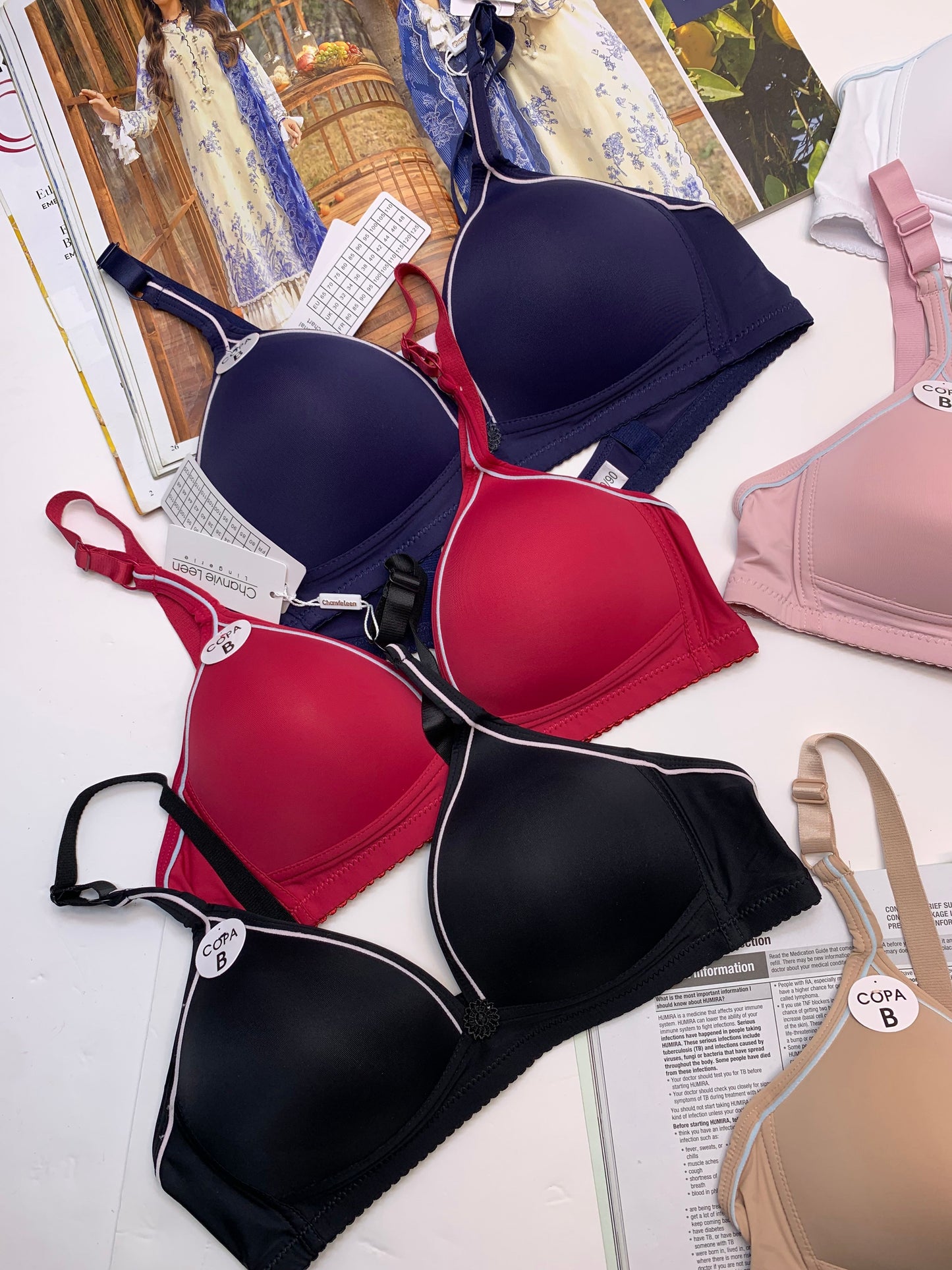 (34-42)B Chanviee Leen Daily wear Thin-Pad Non-Wire Bra [145]