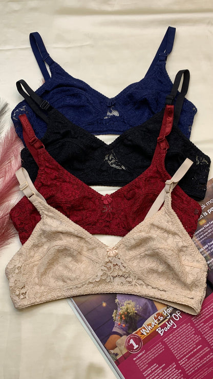 (32-42)b Elegant Flower Pattern Bra(037)