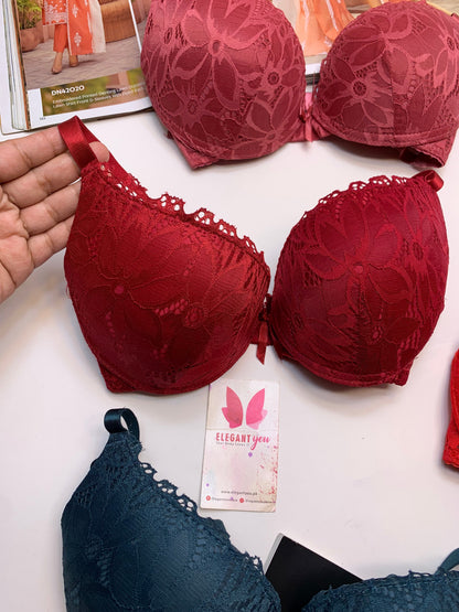 (36-42)B Padded Pushup Fancy Strap Bra (162)