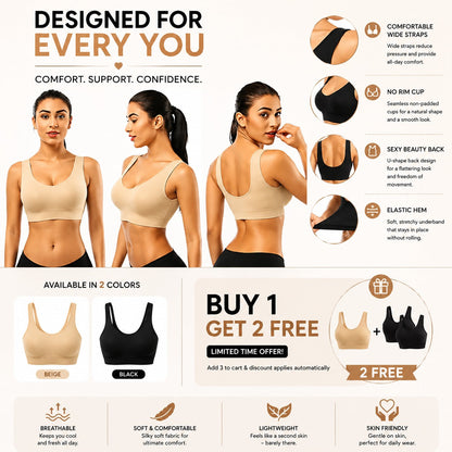 BUY 1 Get 2 FREE Imported Soft Cotton Non Paded Bra
