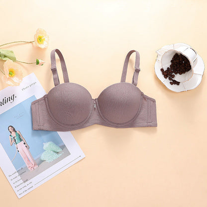 Pearls Padded Half Cup Wired Pushup Bra With Removeable Straps