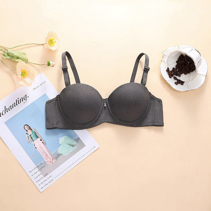 Pearls Padded Half Cup Wired Pushup Bra With Removeable Straps