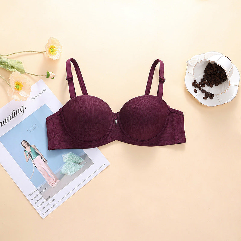 Pearls Padded Half Cup Wired Pushup Bra With Removeable Straps