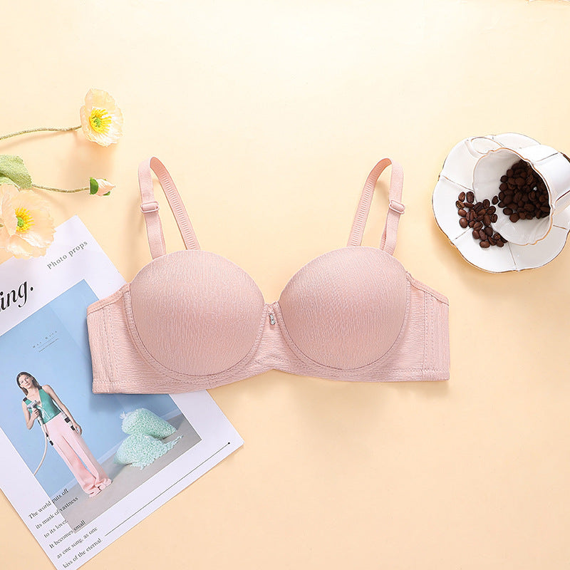 Pearls Padded Half Cup Wired Pushup Bra With Removeable Straps