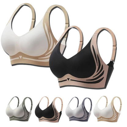No Rash Seamless Breathable Wireless Push-Up Sports Bra for Women