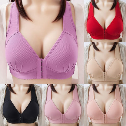 (36-46)b/c. Wide Straps Front Hooks Light Padded Bra (070-071)