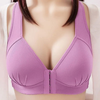 (36-46)b/c. Wide Straps Front Hooks Light Padded Bra (070-071)