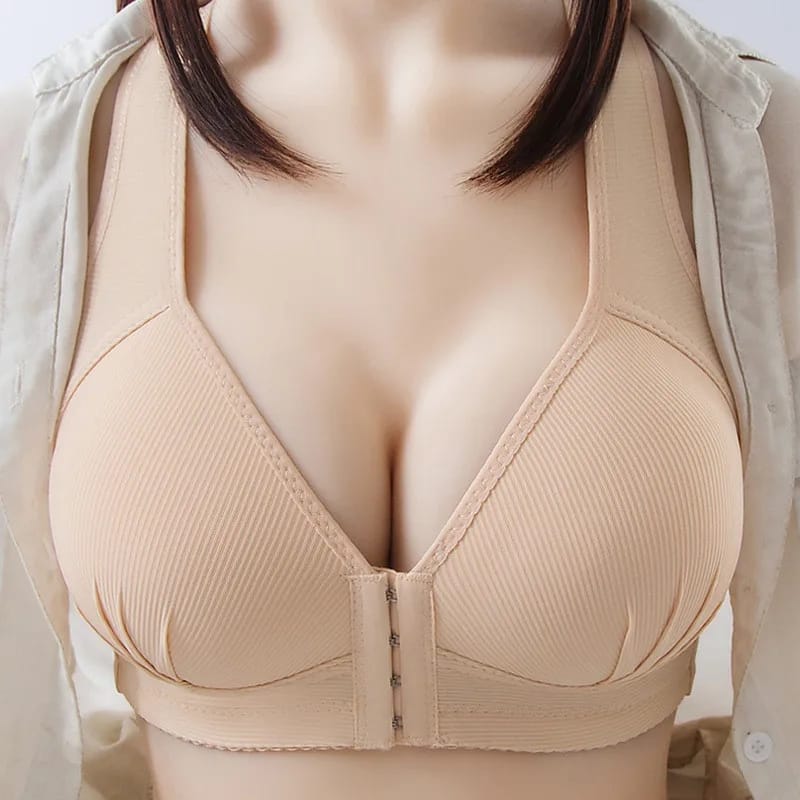 (36-46)b/c. Wide Straps Front Hooks Light Padded Bra (070-071)