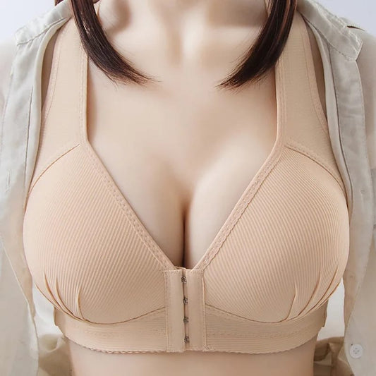 (36-46)b/c. Wide Straps Front Hooks Light Padded Bra (070-071)