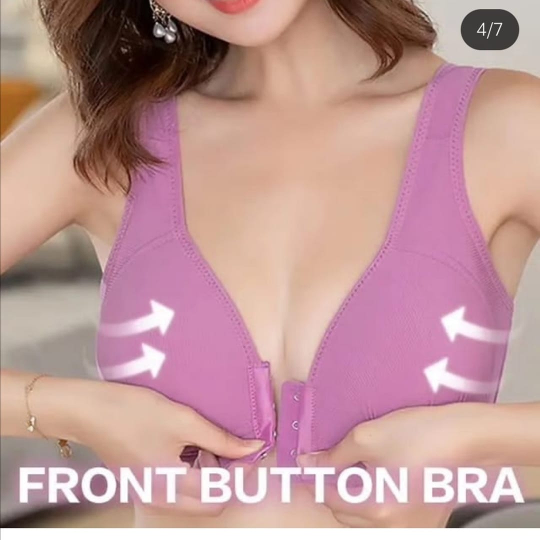 (36-46)b/c. Wide Straps Front Hooks Light Padded Bra (070-071)