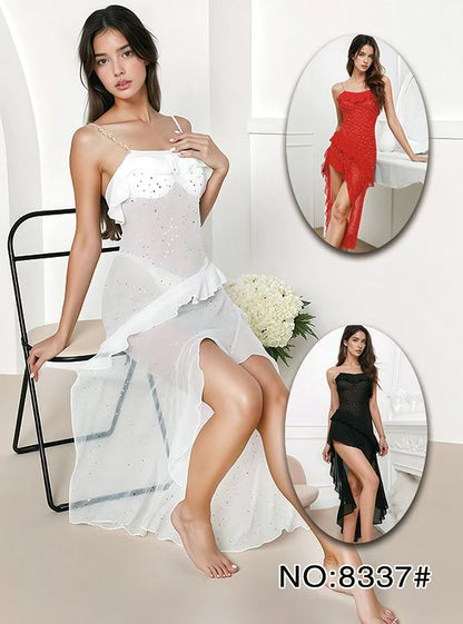 2 PCS Long Dress Nighty For Girls String #NO 8337