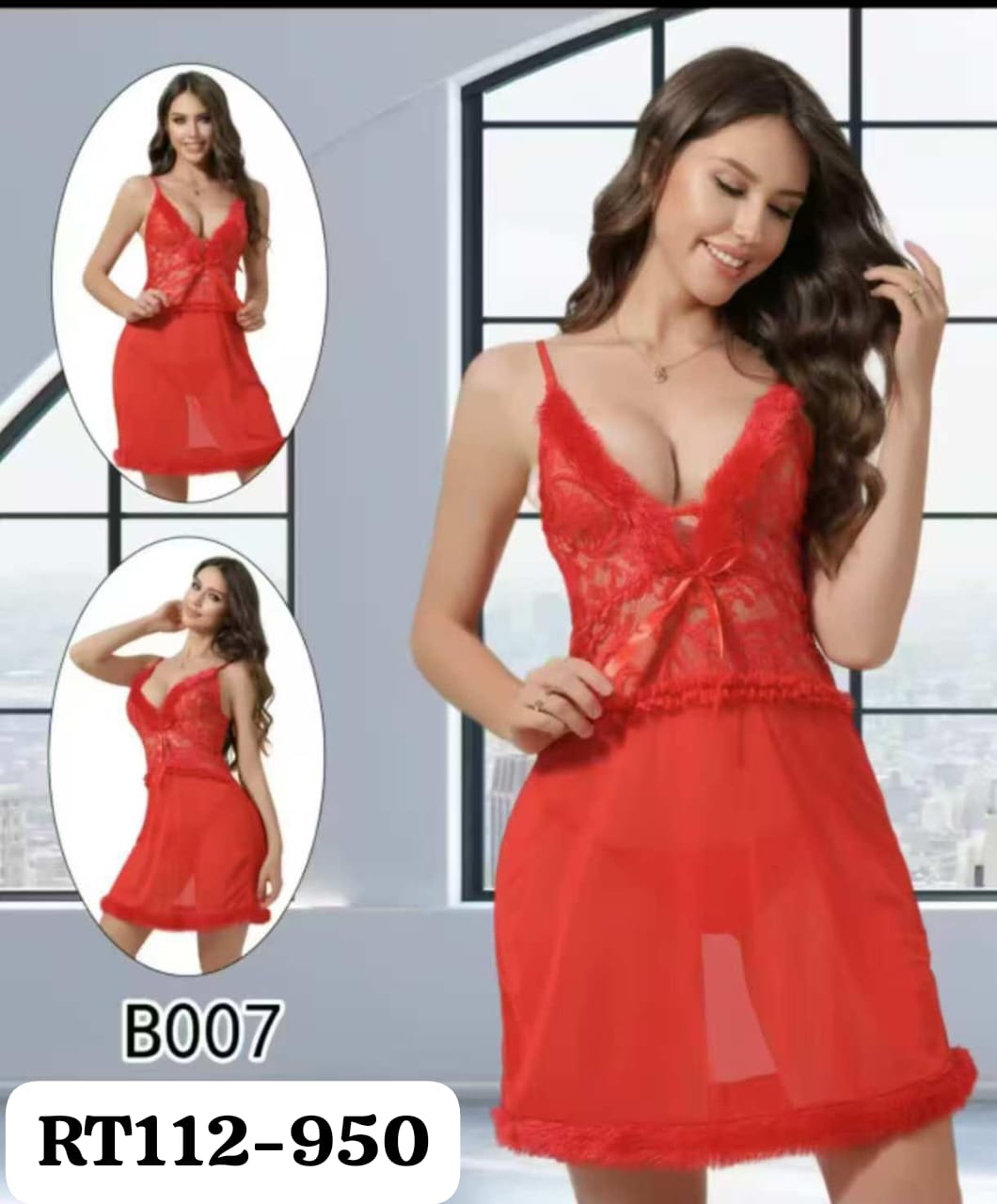 2 PCS Long Dress Nighty For Girls String #NO B007