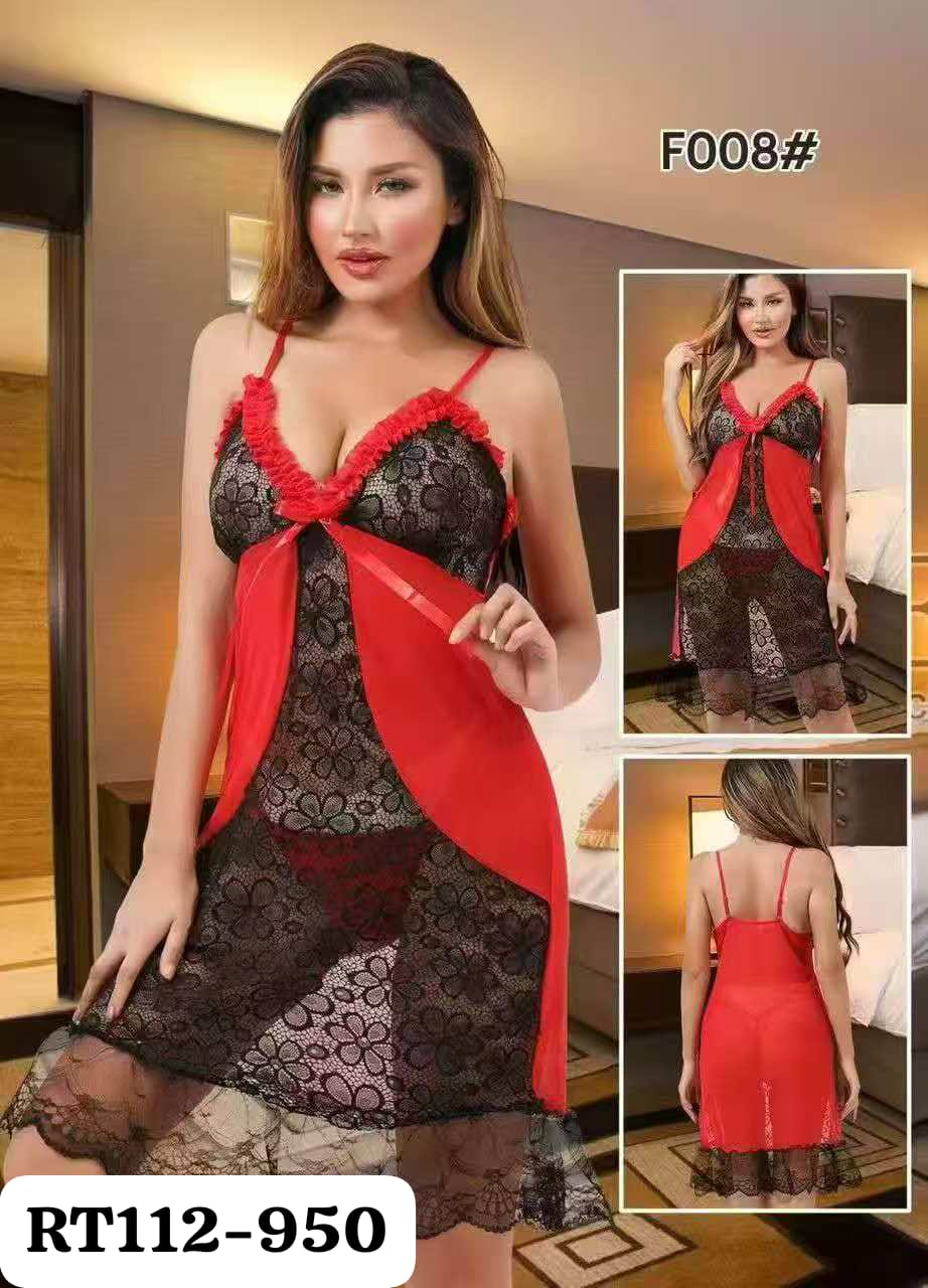 2 PCS Long Dress Nighty For Girls String #NO F008#
