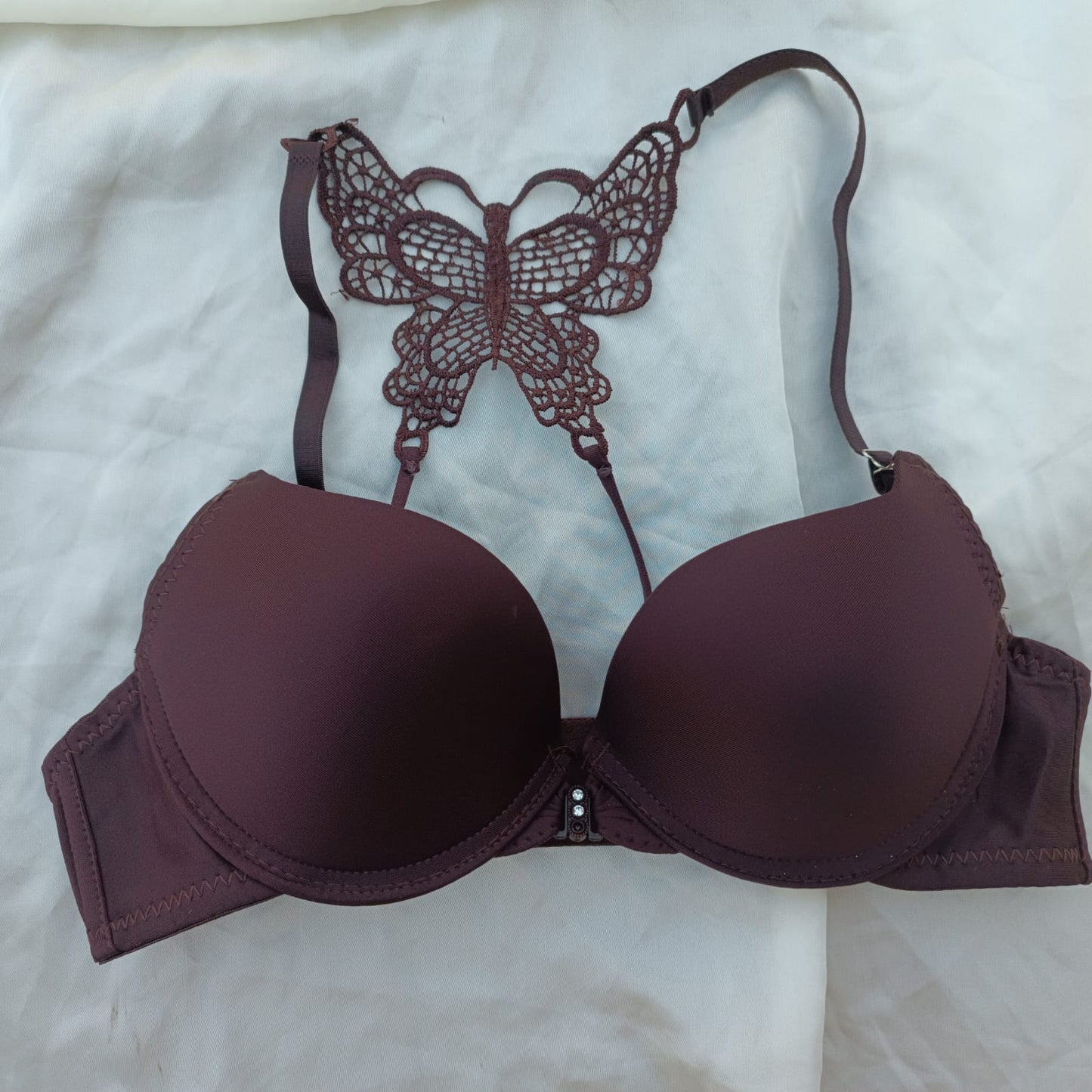 Front Open Butterfly Bra Single Padded  ( Only Bra)