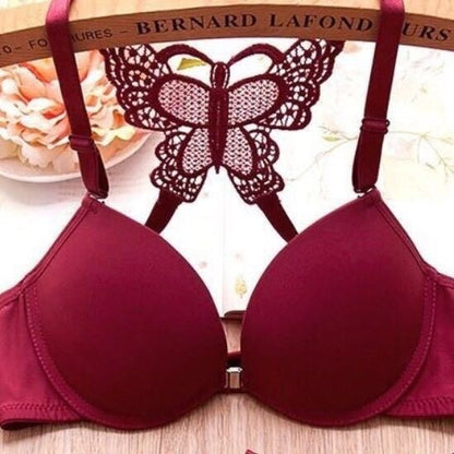 Front Open Butterfly Bra Single Padded  ( Only Bra)