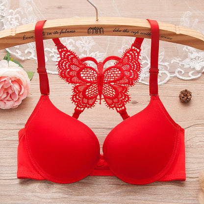 Front Open Butterfly Bra Single Padded  ( Only Bra)