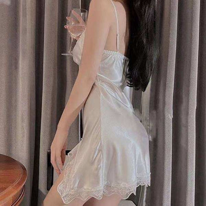 Beautiful Hot and Soft Stuff Silk Lace Nightwear For Women