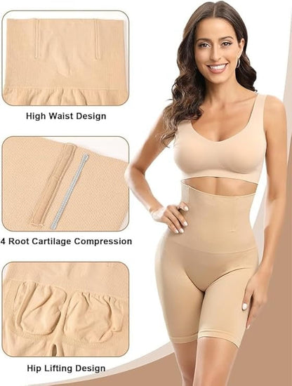Half Body Waist Control Body Shaper for Women Shapewear with Thigh Slimmers