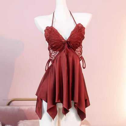 Dream butterfly Silk & Polyster Women's Dress, Best Gift Ever Nightdress