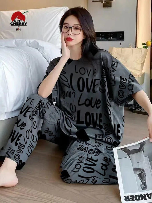 Allover Love Prints Nightwear Share Tweet