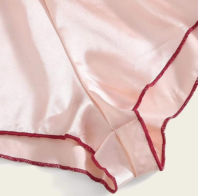 Lace + Silk Pajamas Satin Sleepwear Women Lingerie Wireless Shorts