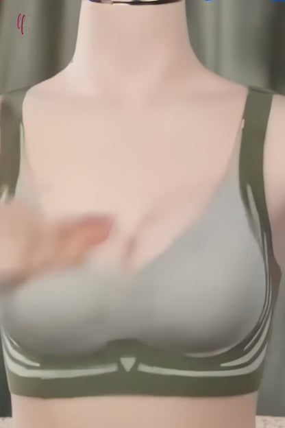 No Rash Seamless Breathable Wireless Push-Up Sports Bra for Women