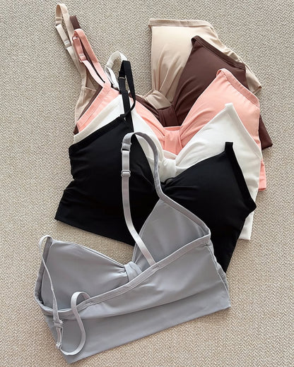 (30-36) Seamless Adjustable Strap Knot Bra [116]